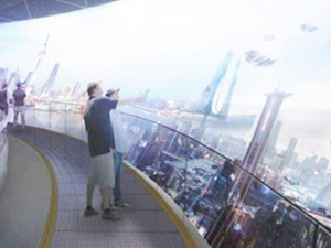 Plateforme touristique rotative